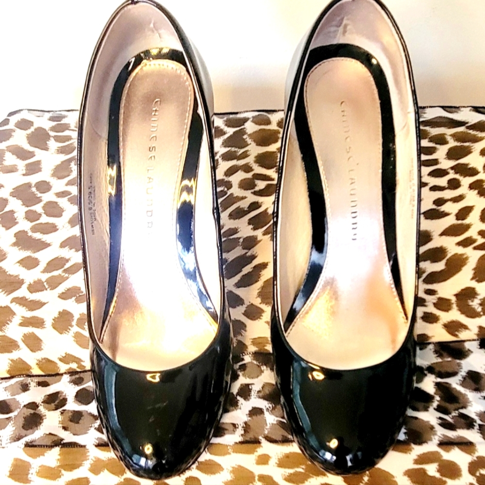 Chinese Laundry Patent Leather Black Pumps 8.5